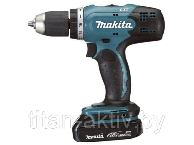 Аккум. дрель-шуруповерт MAKITA DDF 453 SYX5 в кор. (18.0 В, 1 акк., 1.5 А/ч Li-Ion, 2 скор., 42 Нм,