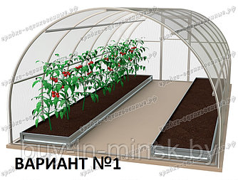 Комплект оцинкованных грядок для теплицы 4*3 метра. Вариант №1