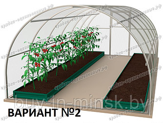 Комплект грядок для теплицы 8*3 метра. цвет (зеленый мох). Вариант №2