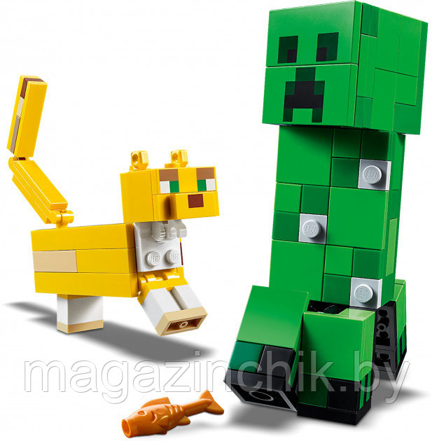 Конструктор Большие фигурки Minecraft, Крипер и Оцелот Lari 11474, аналог Лего 21156 - фото 3 - id-p131616590