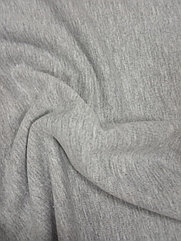 Ткань трикотажная Футер с лайкрой светло-серый меланж
