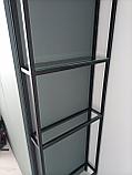 Стеллаж металлический со стеклянными полками, фото 3