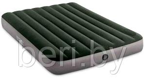 INTEX 64763 Надувной двухспальный матрас Downy Airbed, с насосом, 152x203x25 см, mаx 272