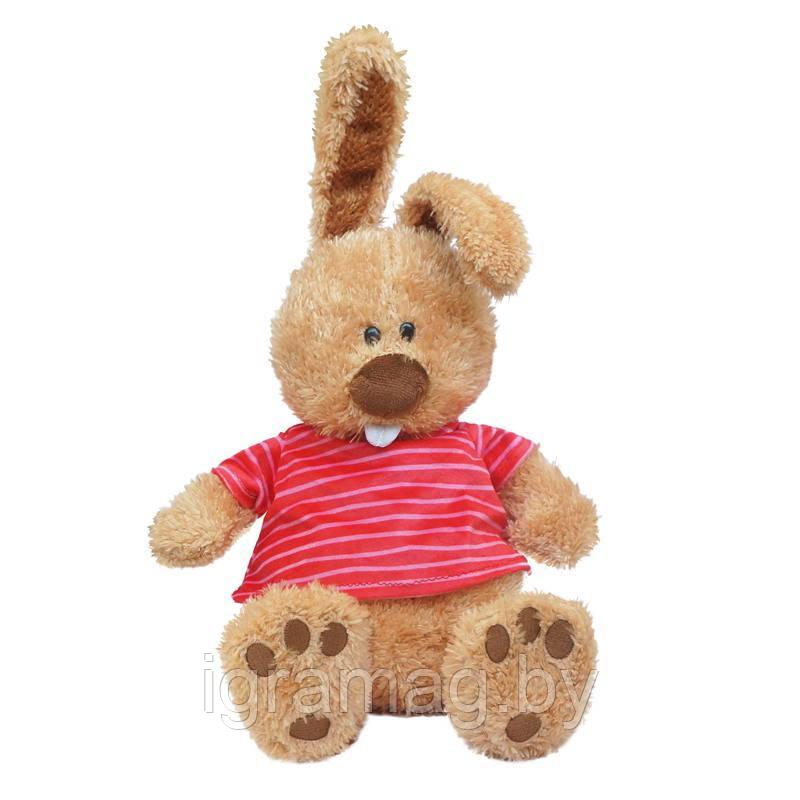 Мягкая игрушка - Кролик Ушастик в маечке, 25 см - фото 4 - id-p131646713