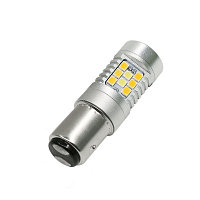 Светодиоды P21/5W белый+оранжевый BA15-3528-28SMD