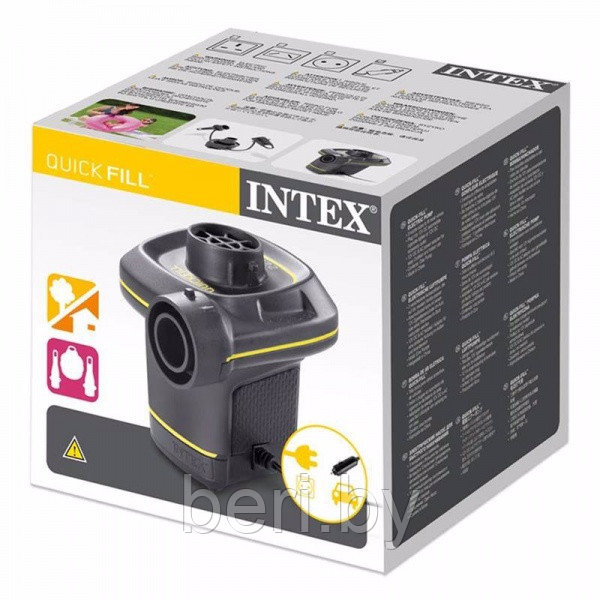 INTEX 66634 Насос электрический универсальный Quick-Fill, 12В/220В, 3 насадки - фото 3 - id-p131649294