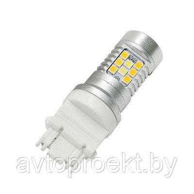 Светодиоды P27/7W T25-3528-28SMD 2-контактный Белый+оранжевый - фото 1 - id-p131649721