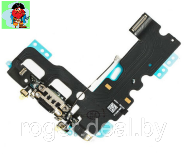 Шлейф разъема зарядки для Apple iPhone 7 (Charge Conn), цвет: черный - фото 1 - id-p131705685