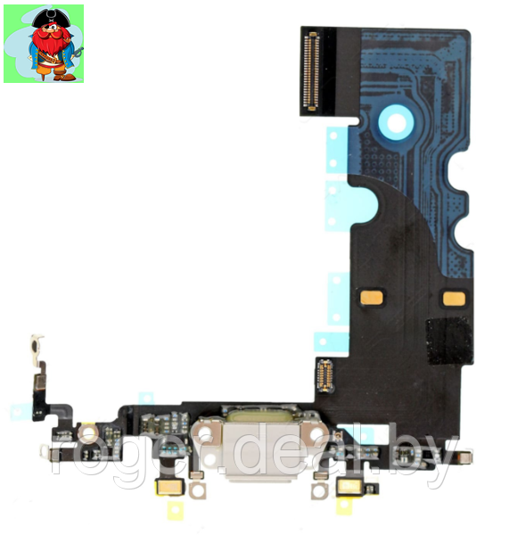 Шлейф разъема зарядки для Apple iPhone 8 Plus (Charge Conn), цвет: белый - фото 1 - id-p131705692