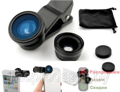 Универсальный объектив для смартфонов и планшетов Universal Clip Lens LP-3001 (зажим) (арт. 5-1366) - фото 1 - id-p97507882