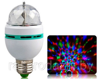 Новогодний светильник (ночник) вращающийся с цветомузыкой LED Full Color Rotating Lamp (арт.9-2346) - фото 1 - id-p61356937