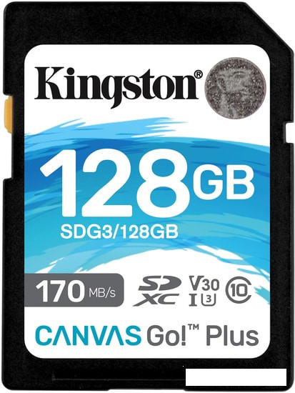 Карта памяти Kingston Canvas Go! Plus SDXC 128GB - фото 1 - id-p130663085