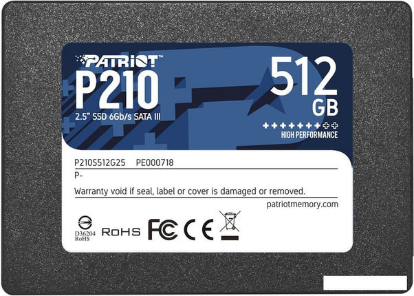 SSD Patriot P210 512GB P210S512G25, фото 2