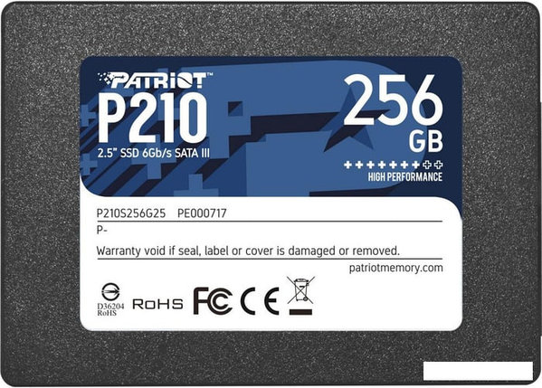 SSD Patriot P210 256GB P210S256G25, фото 2