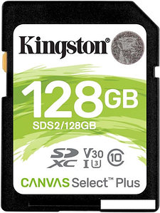 Карта памяти Kingston Canvas Select Plus SDXC 128GB