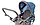 Детская коляска-трансформер для кукол MELOGO, синий+серый, арт.9346-7, фото 2