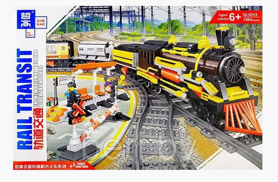 QL0313 Конструктор JISI Bricks City "Грузовой поезд" на радиоуправлении, с мотором, 1464 детали, Аналог LEGO