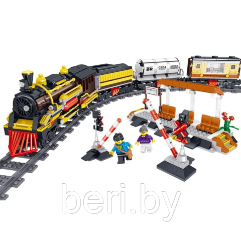 QL0313 Конструктор JISI Bricks City "Грузовой поезд" на радиоуправлении, с мотором, 1464 детали, Аналог LEGO - фото 4 - id-p131731084