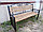 Скамья кованая с сосновым покрытием "Рондо" 1,5 метра, фото 5