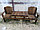 Скамья садовая и банная из массива сосны со столиком "Дуэт Макси" 2 метра, фото 5
