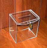 Ящик для сбора денег 300х200х300 из оргстекла 3 мм прозрачное, фото 5