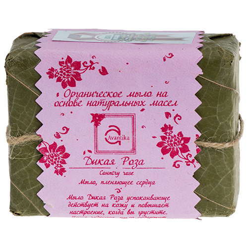 Мыло органическое на основе натуральных масел Дикая Роза Avantika Country Rose, Индия 100 гр