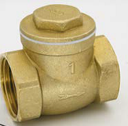 Клапан  Ду 25 (1") Ру10 обратный латунный муфтовый горизонтальный