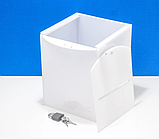 Ящик для анкет А5 200х200х250 3мм молочный орг, фото 2