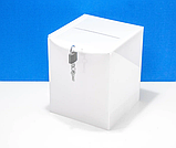 Ящик для анкет А5 200х200х250 3мм молочный орг, фото 3