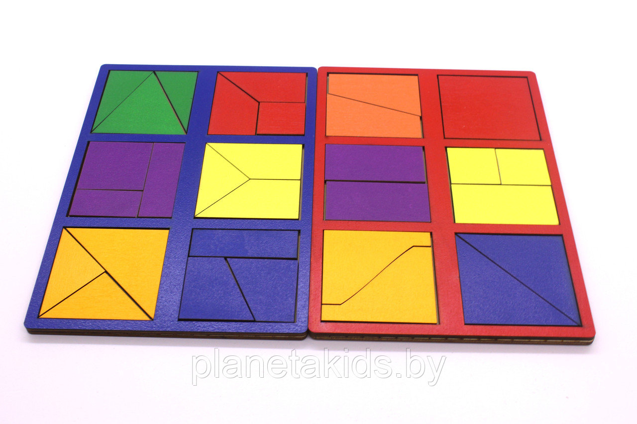 Игрушка деревянная развивающая Логическая игра Сложи Квадрат. Уровень сложности 1, арт. DG-Н001-ANT - фото 1 - id-p131766266