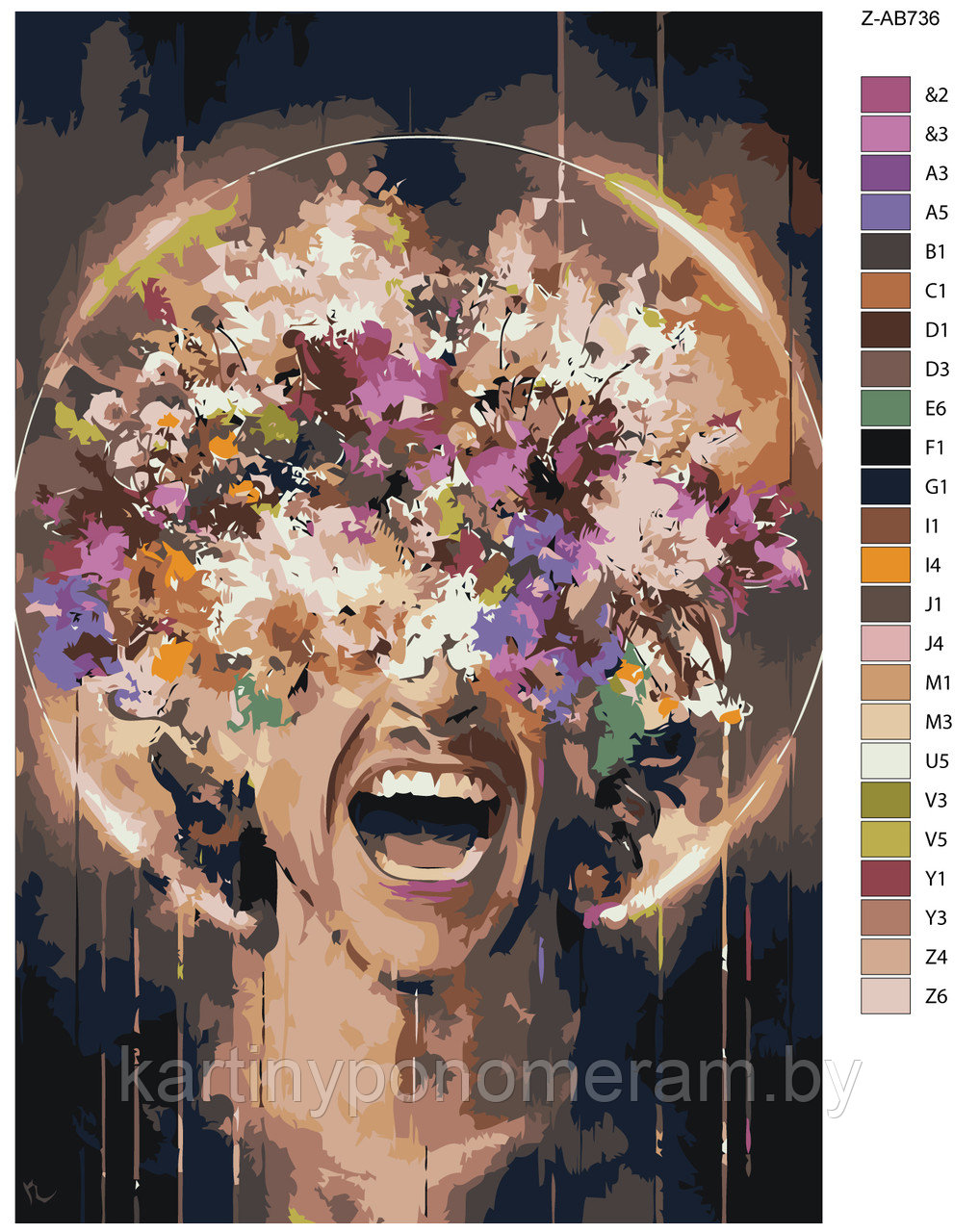 Картина по номерам, 40 x 60, Z-AB736