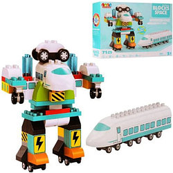 Конструктор JDLT Blocks Space 5351 Трансформер робот-поезд-самолет (аналог Lego Duplo) 71 деталь