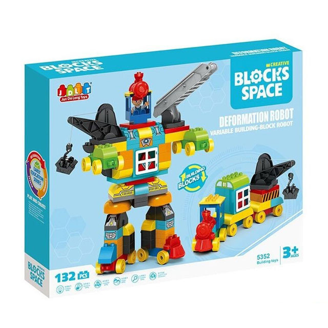 Конструктор JDLT Blocks Space 5352 Робот-машина (аналог Lego Duplo) 132 детали