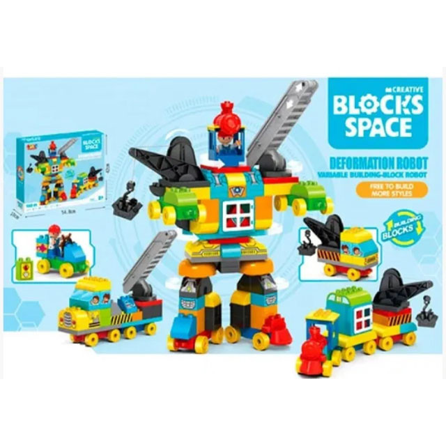 Конструктор JDLT Blocks Space 5352 Робот-машина (аналог Lego Duplo) 132 детали - фото 4 - id-p131771780