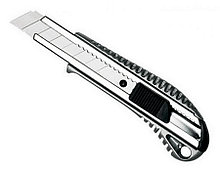 Нож REMOCOLOR Aluminium profi,с выдвижным лезвием, обрезиненный Al корпус, автоматический фиксатор, ширина