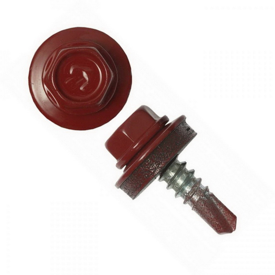 Саморез кровельный 4,8х35 RAL3005 красное вино (упак/250шт) - (m10475)