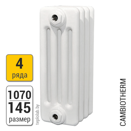 Радиатор трубчатый Arbonia Cambiotherm 4107 4-1070 (межосевое - 1000 мм), фото 2