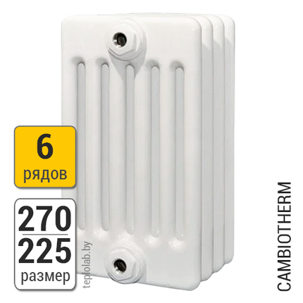 Радиатор трубчатый Arbonia Cambiotherm 6027 6-270 (межосевое - 200 мм), фото 2