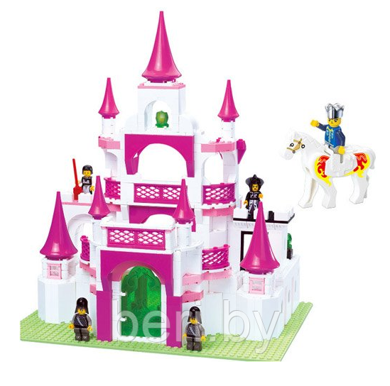M38-B0151 Конструктор Sluban Королевский замок, серия Розовая мечта, 508 деталей, аналог Лего (LEGO) - фото 2 - id-p131800269