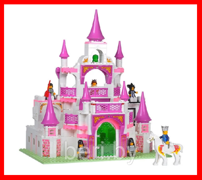M38-B0151 Конструктор Sluban Королевский замок, серия Розовая мечта, 508 деталей, аналог Лего (LEGO)