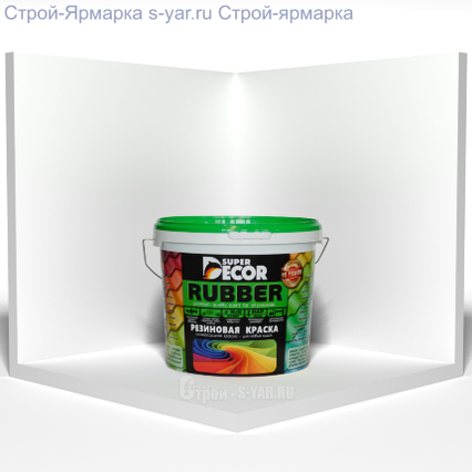 Резиновая краска SUPER DECOR №00 Белоснежная 12 кг