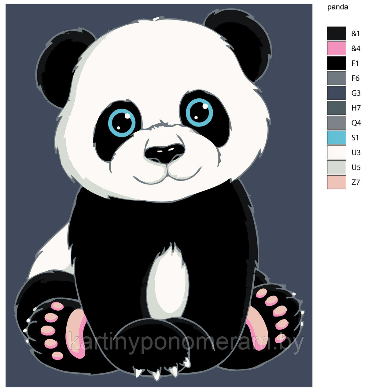 Картина по номерам, 40 x 50, KTMK-panda