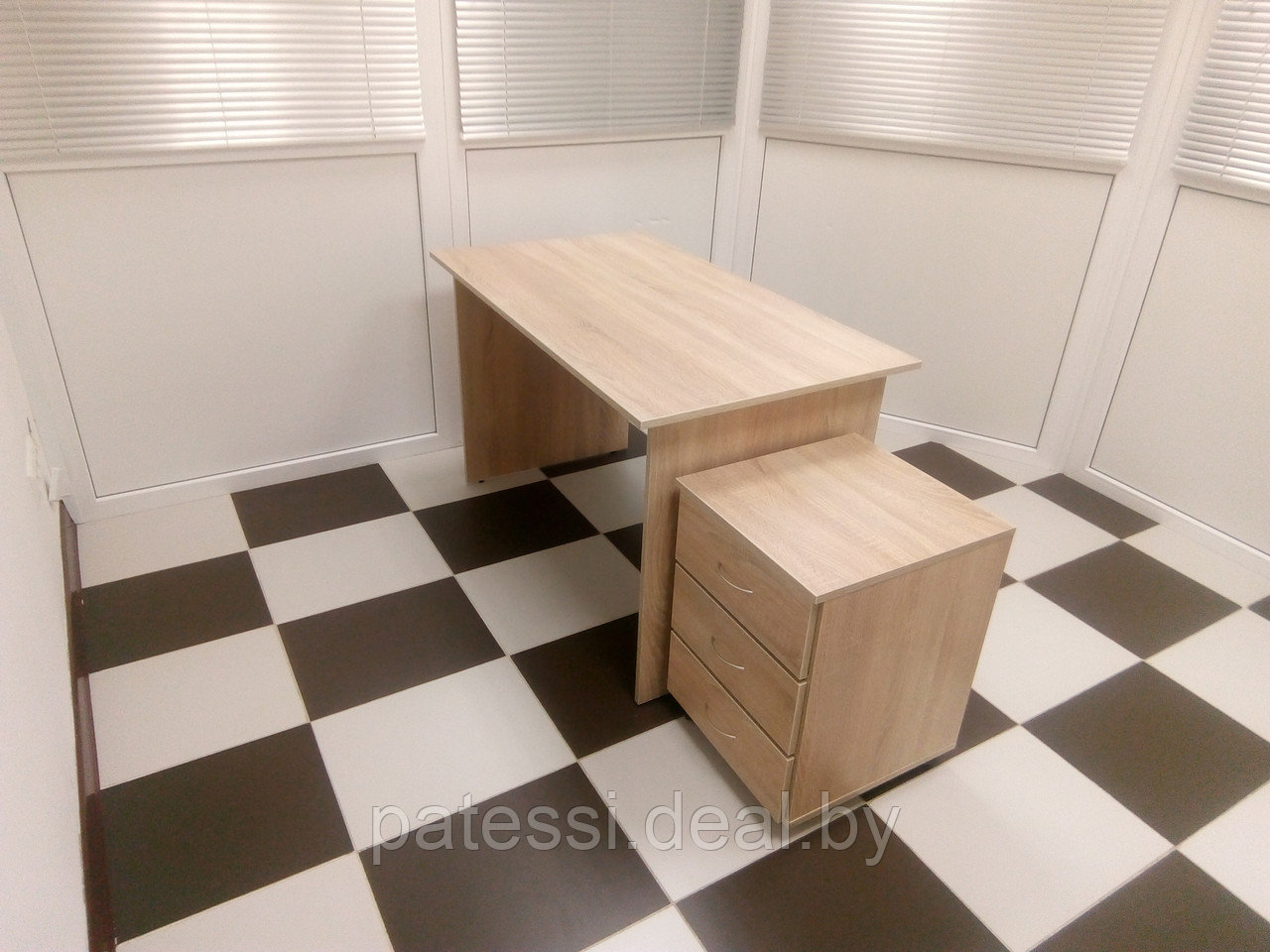 Комплект мебели для офиса (Стол тумба) дуб сонома. В наличии! - фото 1 - id-p131821601