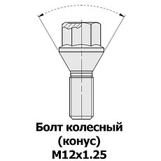 Болты М12х1,25 Конус