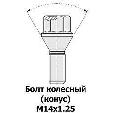 Болты конус М14х1.25