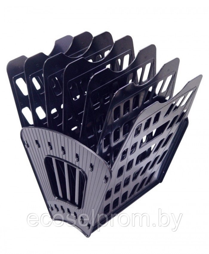 Лоток 7-ми секционный 6 отделений чёрный