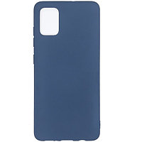 Силиконовый чехол Silicone Case синий для Samsung Galaxy A91