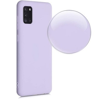 Силиконовый чехол Silicone Case сиреневый для Samsung Galaxy A91 - фото 4 - id-p131828281