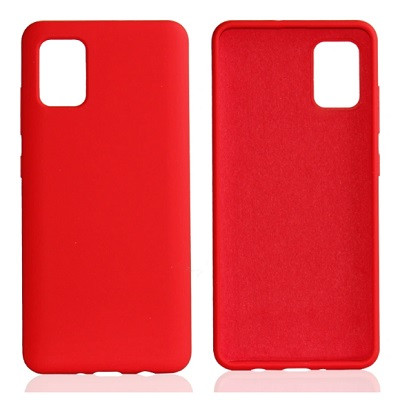 Силиконовый чехол Silicone Case красный для Samsung Galaxy A91 - фото 2 - id-p131828282