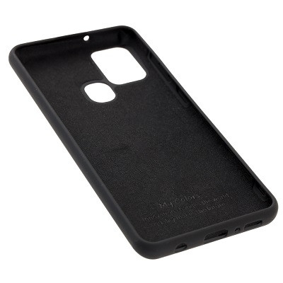Силиконовый чехол Silicone Case черный для Samsung Galaxy A21s - фото 2 - id-p131828284